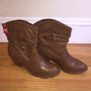 vegan leather western booties